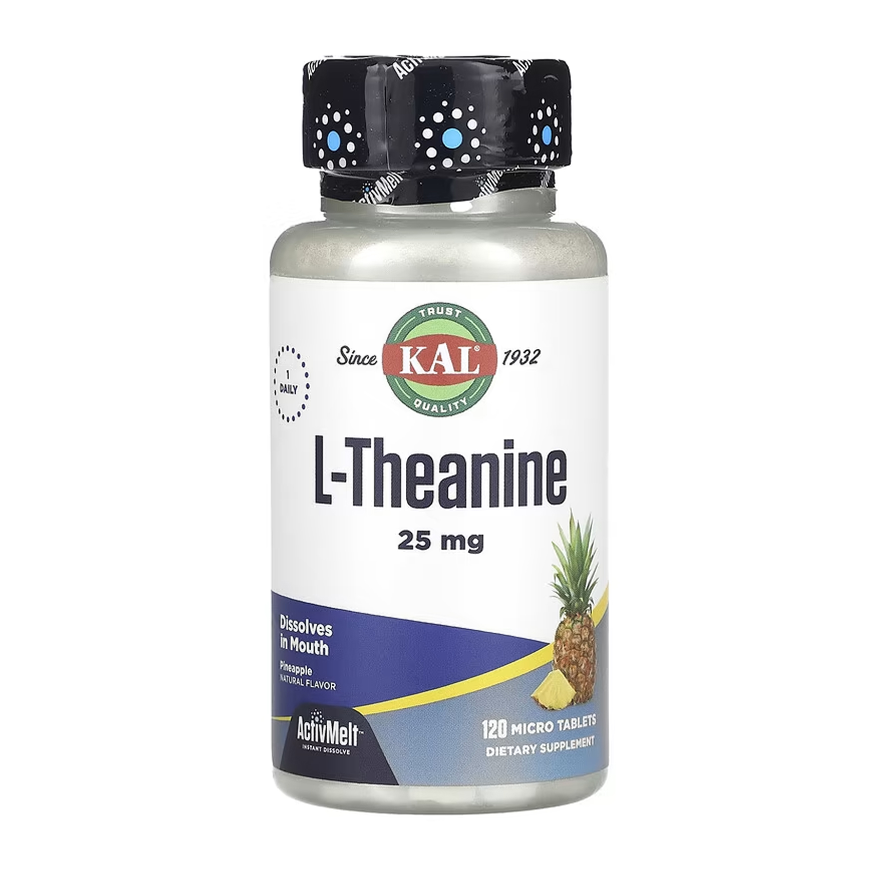L-Теанін, Kal L-Theanine, 25 мг, 120 таблеток
