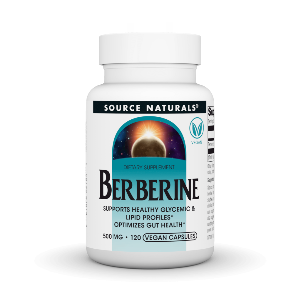 Берберин, Source Naturals Berberine, 500 мг, 120 вегетаріанських капсул