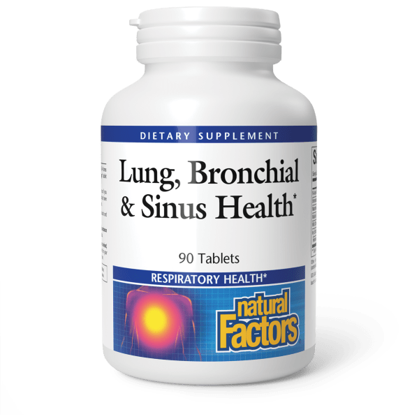 Комплекс для здоров'я дихальних шляхів, Natural Factors Lung Bronchial & Sinus Health, 90 таблеток