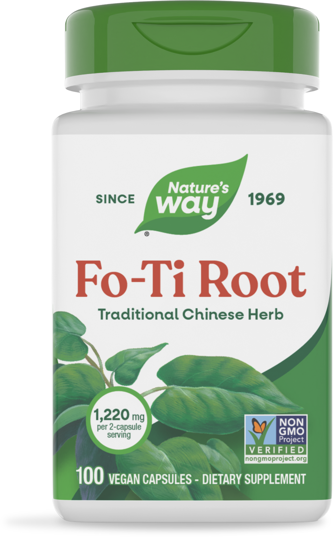 Горець багатоквітковий, Nature's Way Fo-Ti Root, 610 мг, 100 вегетаріанських капсул