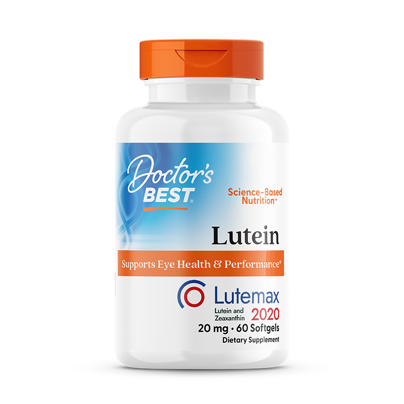 Лютеїн, Doctor's Best Lutein with Lutemax 2020, 20 мг, 60 м'яких капсул