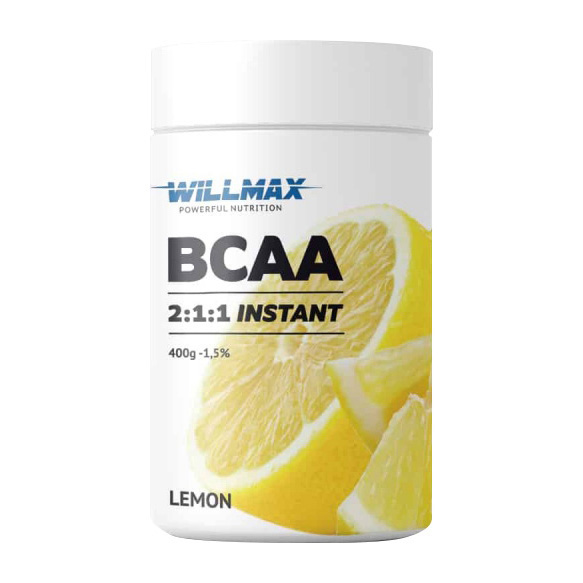 Амінокислоти BCAA, Willmax BCAA 2:1:1 Instant, 400 г (Лимонний чай з льодом)