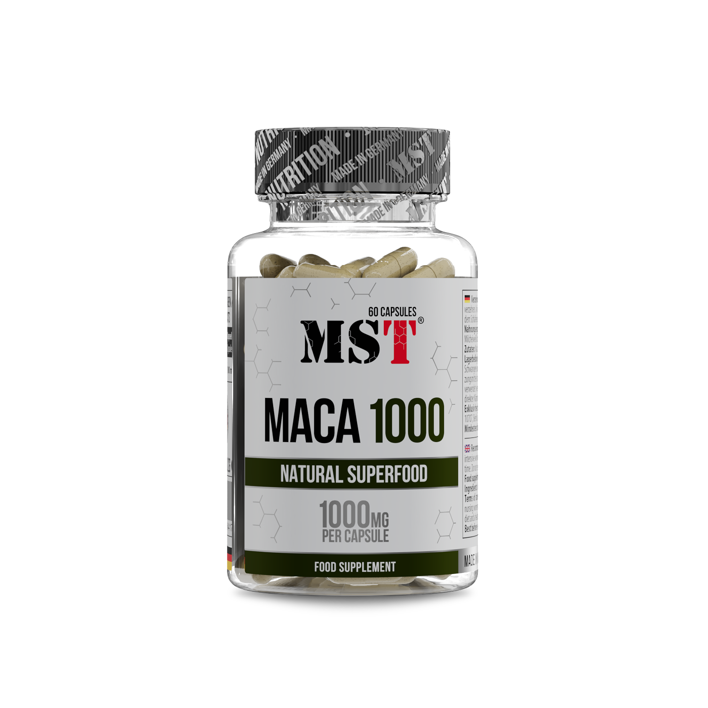Мака, MST Maca, 1000 мг, 60 капсул