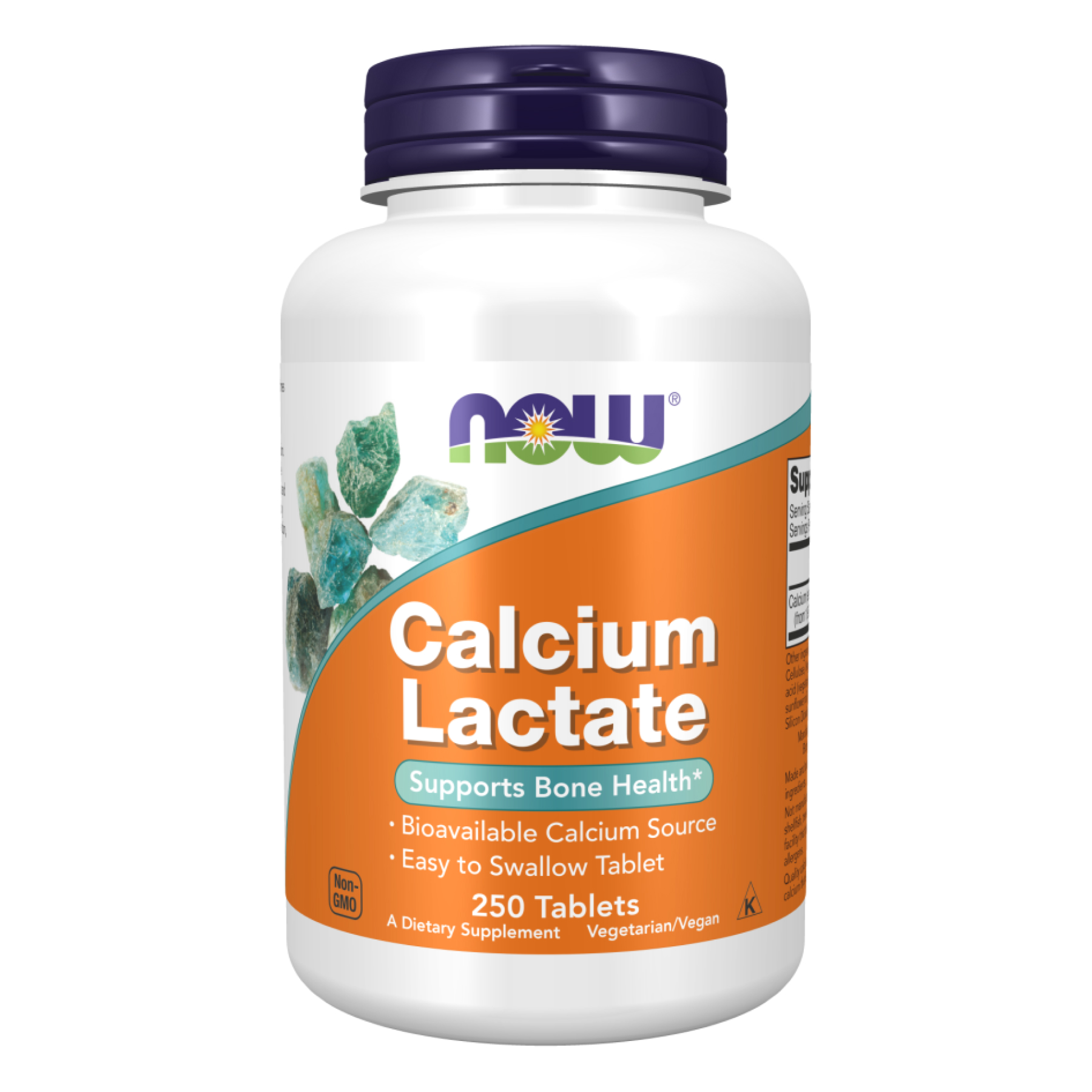 Кальцій лактат, Now Foods Calcium Lactate, 250 таблеток
