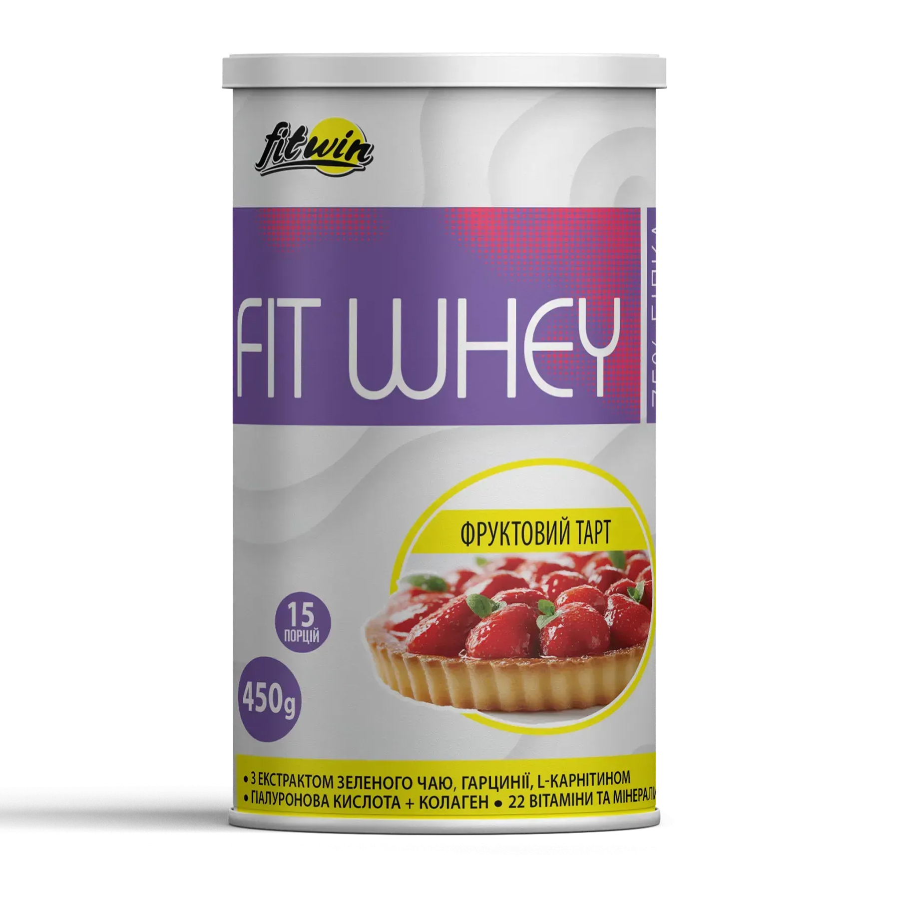 Сироватковий протеїн, FitWin FitWhey, 450 г (Фруктовий пиріг)