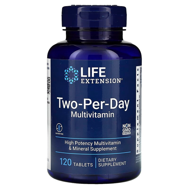 Мультивітаміни, Life Extension Two-Per-Day Multivitamin, 120 таблеток