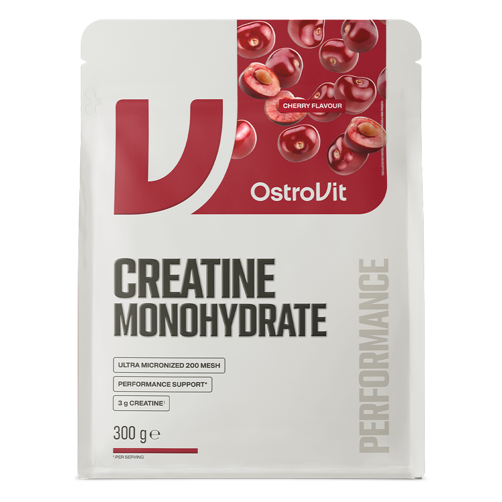 Креатин моногідрат, OstroVit Creatine Monohydrate, 300 г (Вишня)