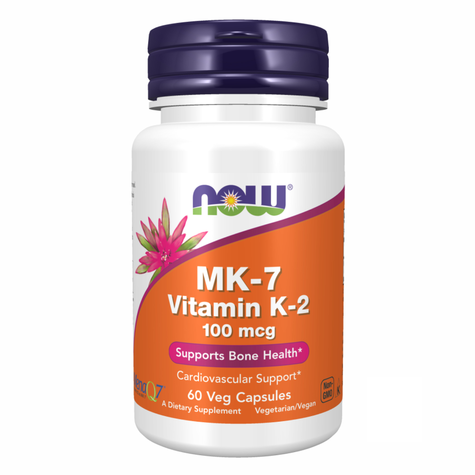 Вітамін К-2 (МК-7), Now Foods MK-7 Vitamin K-2, 100 мкг, 60 вегетаріанських капсул