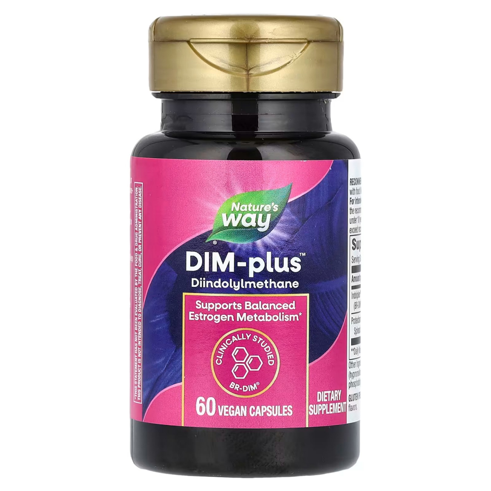 ДІМ для метаболізму естрогенів, Nature's Way DIM-Plus, 60 вегетаріанських капсул