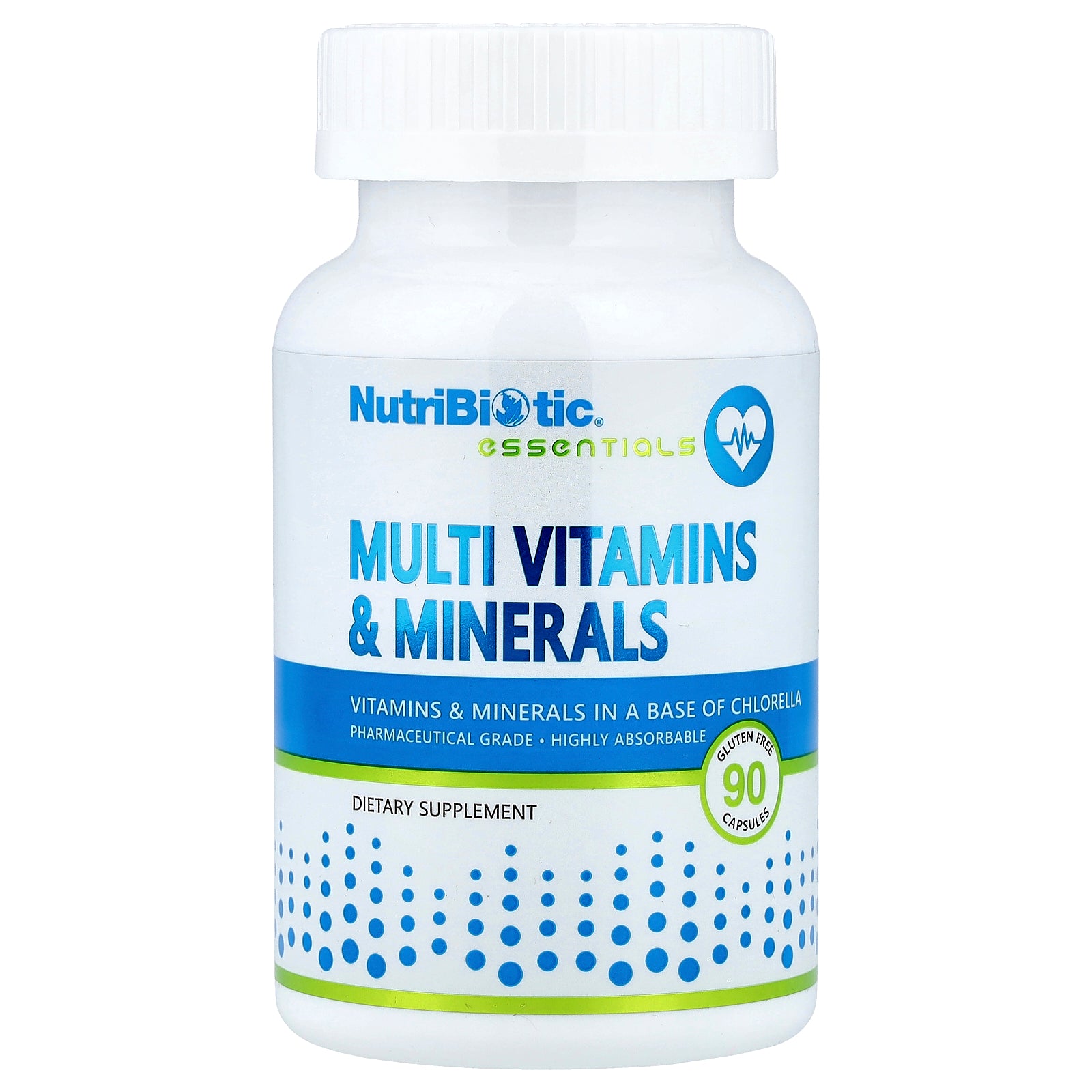 Мультивітаміни та мінерали, NutriBiotic Essentials Multi Vitamins & Minerals, 90 капсул