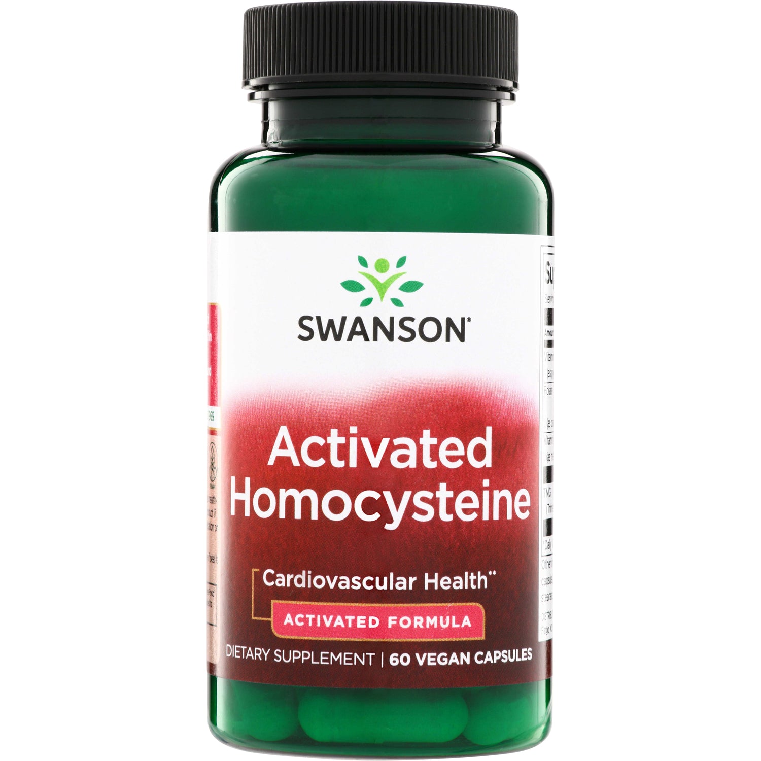 Комплекс для підтримки рівня гомоцистеїну, Swanson Activated Homocysteine Formula, 60 вегетаріанських капсул