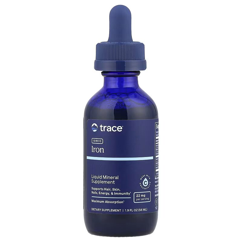 Іонне залізо, Trace Minerals Research Ionic Iron, 22 мг, 56 мл