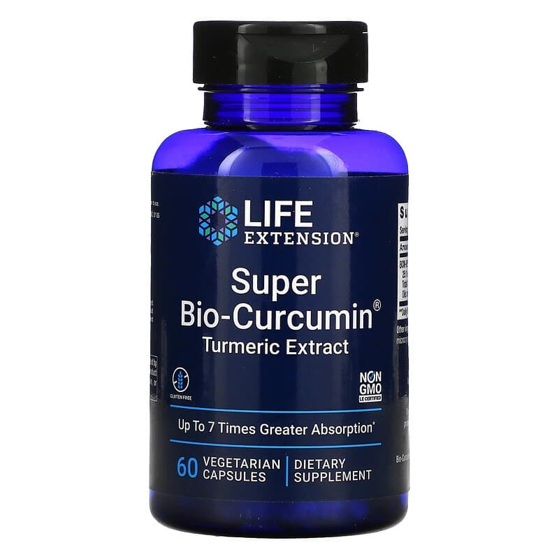 Куркумін, Life Extension Super Bio-Curcumin, 400 мг, 60 вегетаріанських капсул