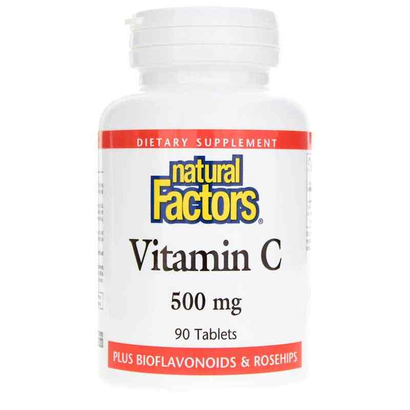 Вітамін C, Natural Factors Vitamin C, 500 мг, 90 таблеток