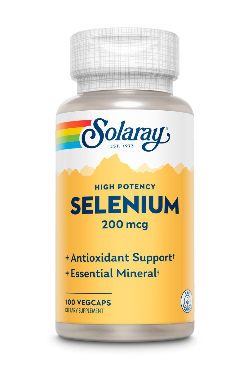 Селен для антиоксидантного захисту, Solaray Selenium, 200 мкг, 100 капсул