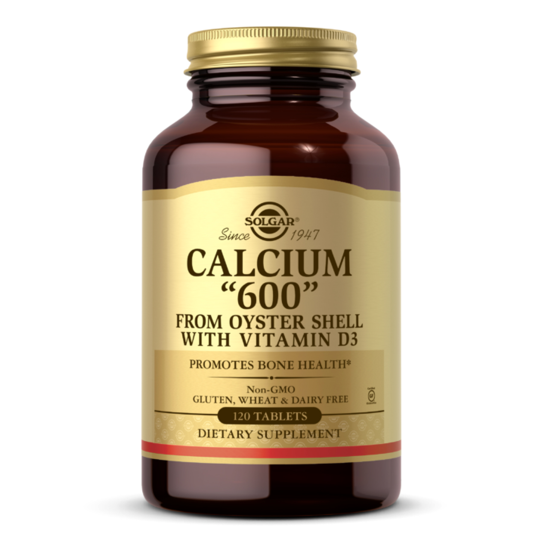 Кальцій з мушлі устриці з вітаміном D3, Solgar Calcium from Oyster Shell with Vitamin D3, 600 мг, 120 таблеток
