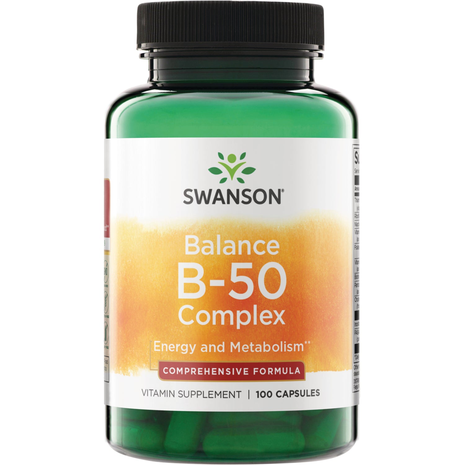 Вітаміни групи B, Swanson Balance B-50 Complex, 100 капсул