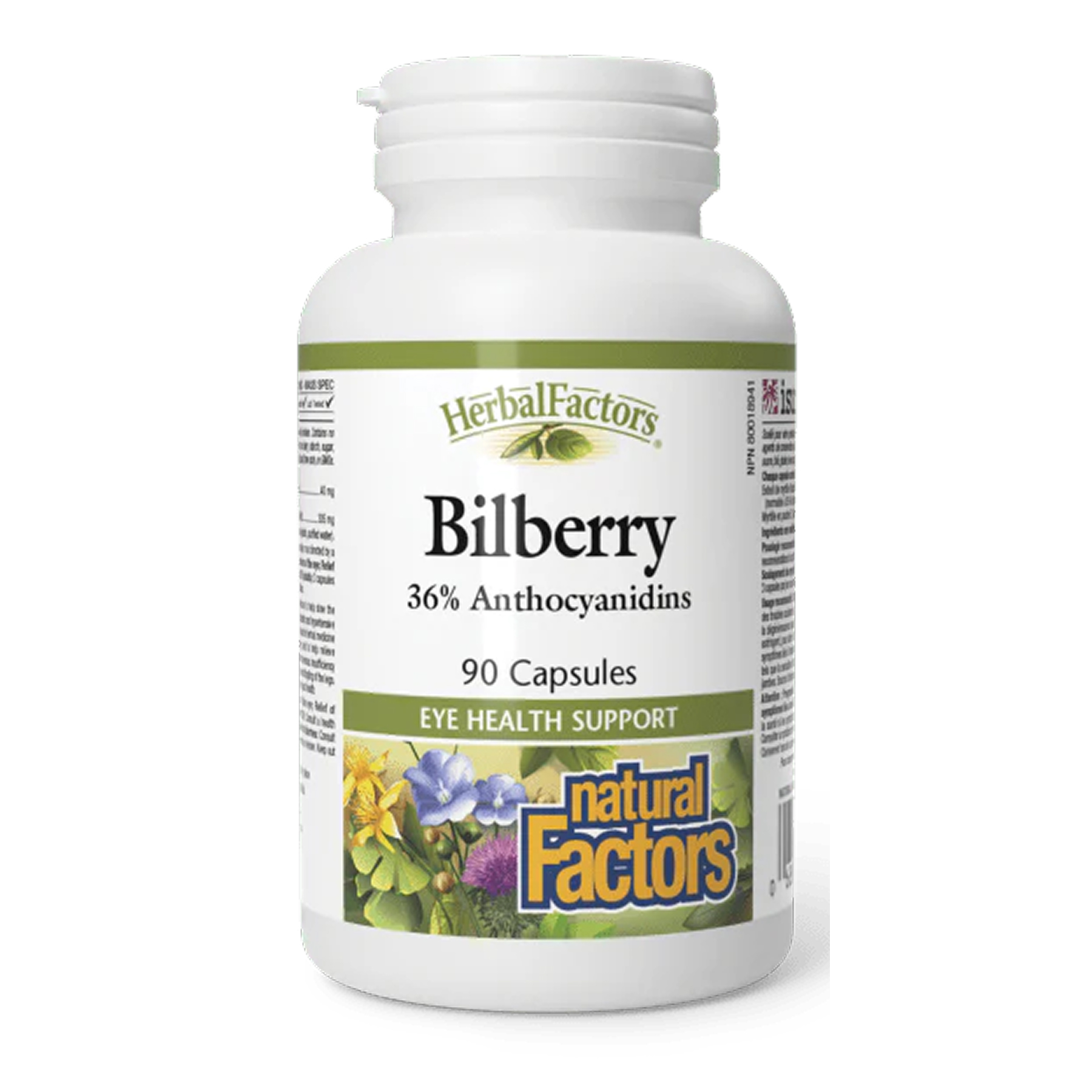 Екстракт чорниці, Natural Factors Bilberry, 40 мг, 90 капсул