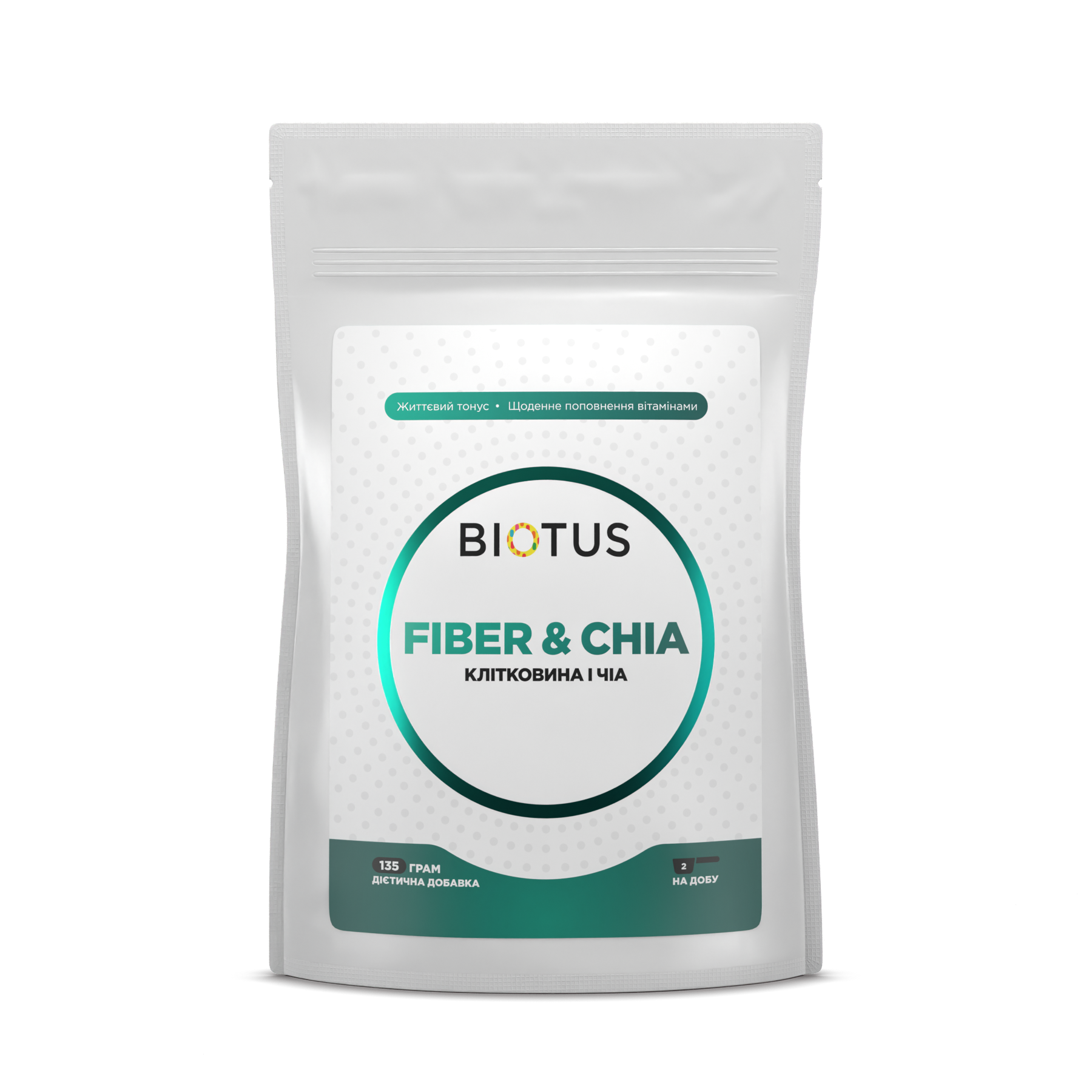 Клітковина та насіння чіа, Biotus Fiber&Chia, 135 г