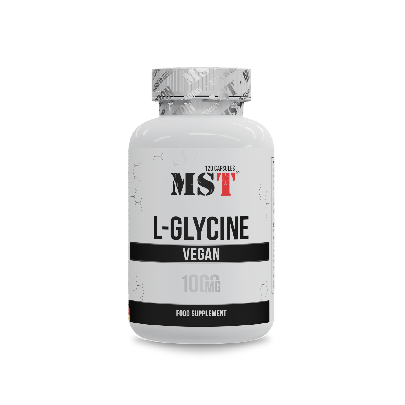 Амінокислота гліцин, MST L-Glycine, 1000 мг, 120 капсул