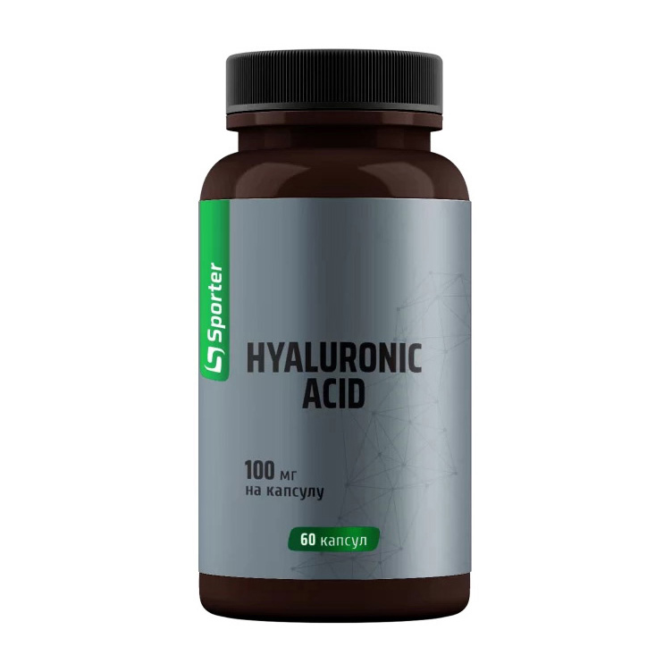 Гіалуронова кислота, Sporter Hyaluronic Acid, 100 мг, 60 капсул