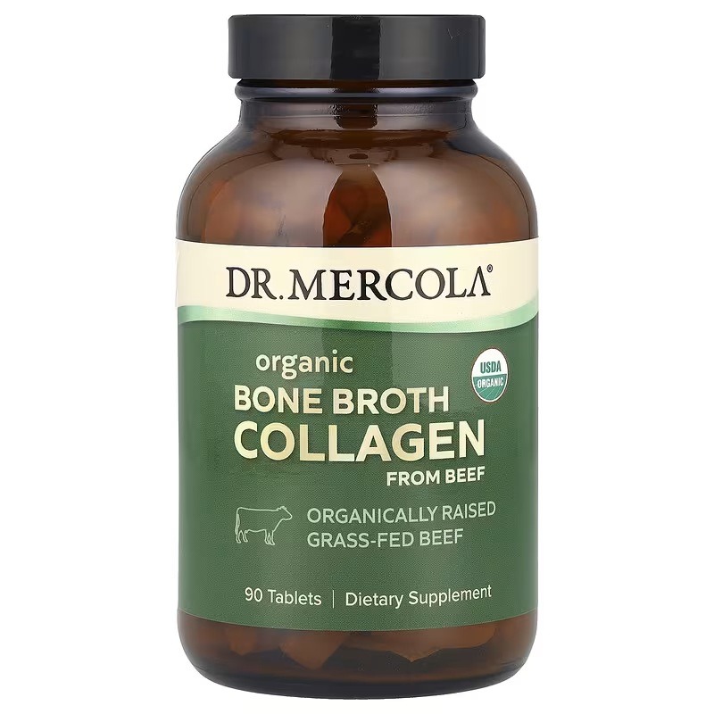 Колаген із яловичини, Dr. Mercola Bone Broth Collagen from Beef, 90 таблеток