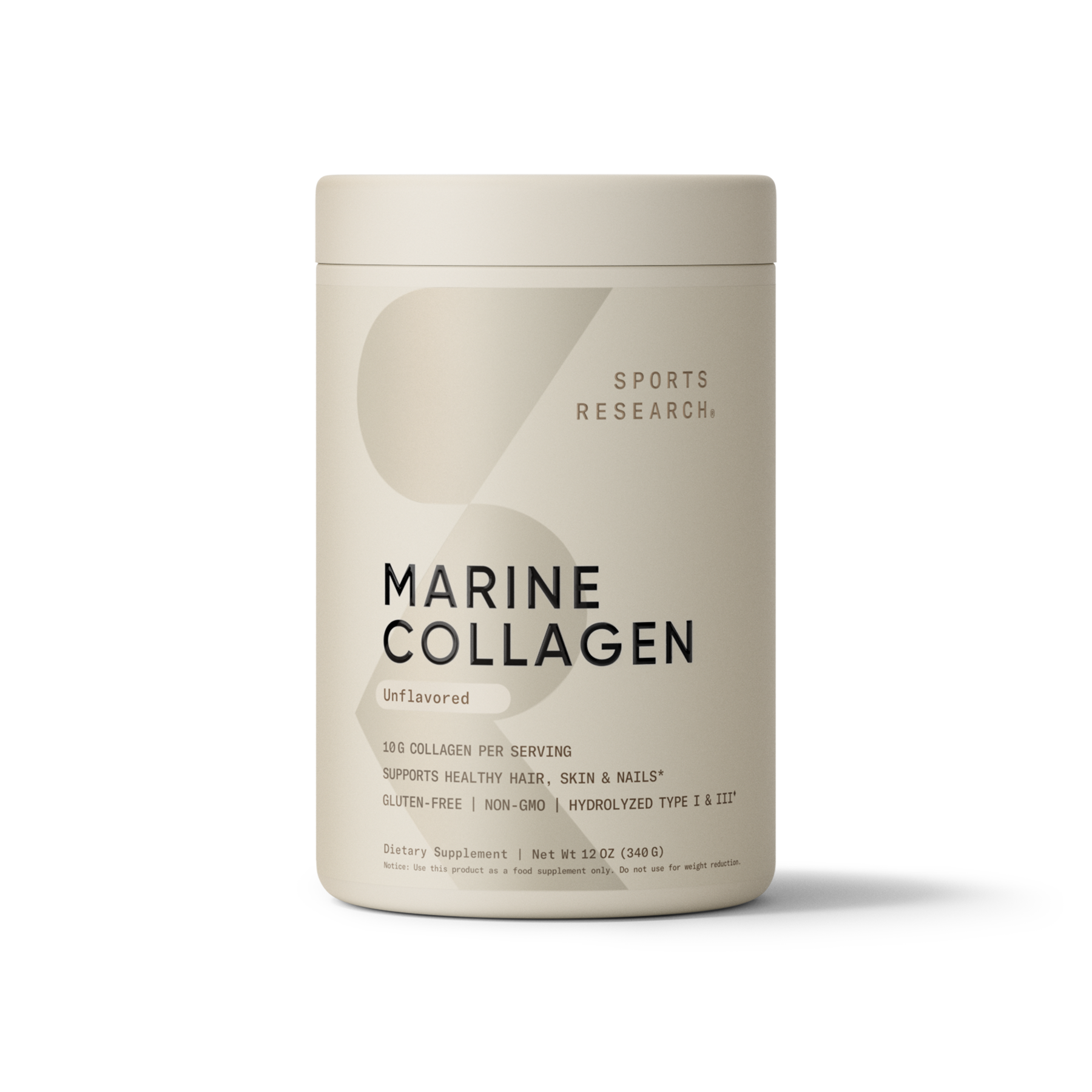 Морський колаген пептиди, Sports Research Marine Collagen, 340 г