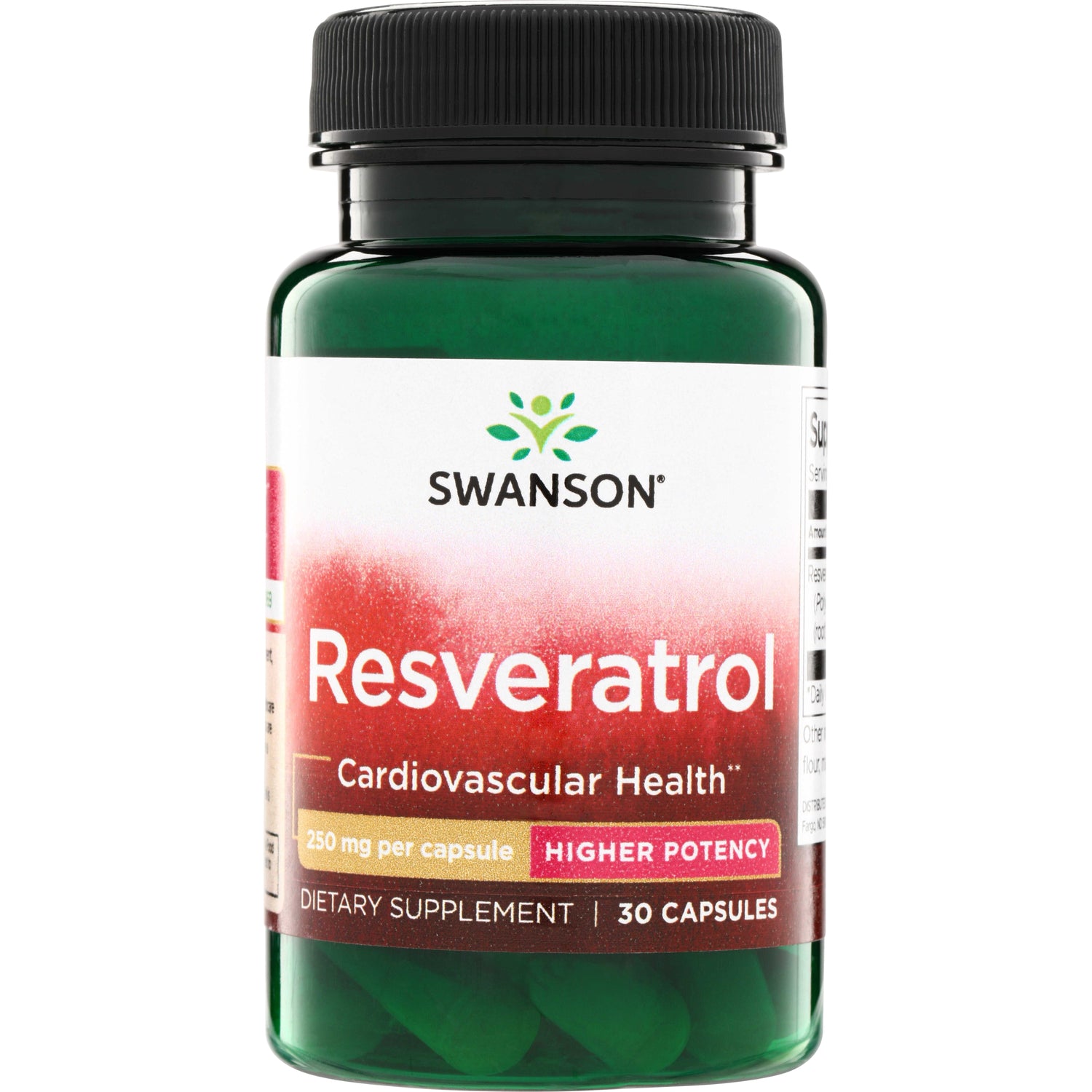 Ресвератрол, Swanson Resveratrol, 250 мг, 30 капсул