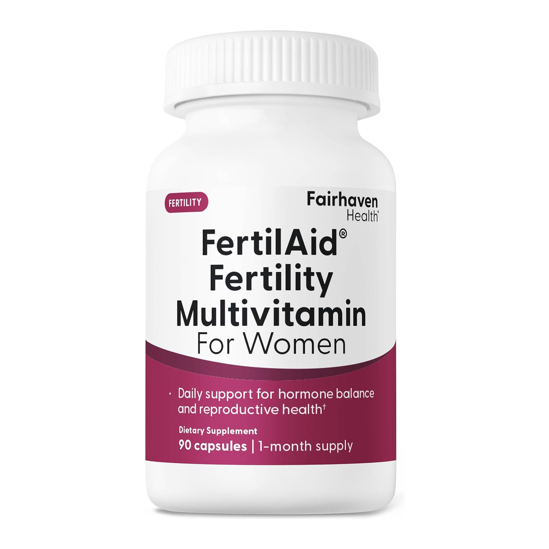 Мультивітаміни для підтримки фертильності, Fairhaven Health FertilAid for Women, 90 вегетаріанських капсул