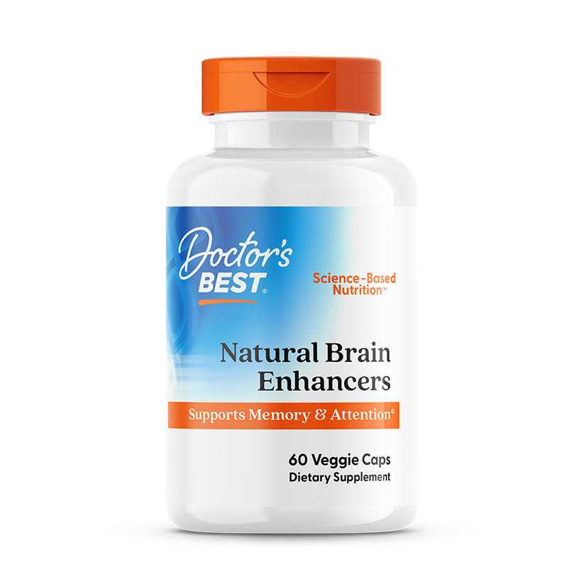 Вітаміни для мозку з GPC і PS, Doctor's Best Natural Brain Enhancers, 60 вегетаріанських капсул