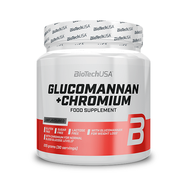 Глюкоманнан та хром, BioTech Glucomannan + Chromium, 225 г