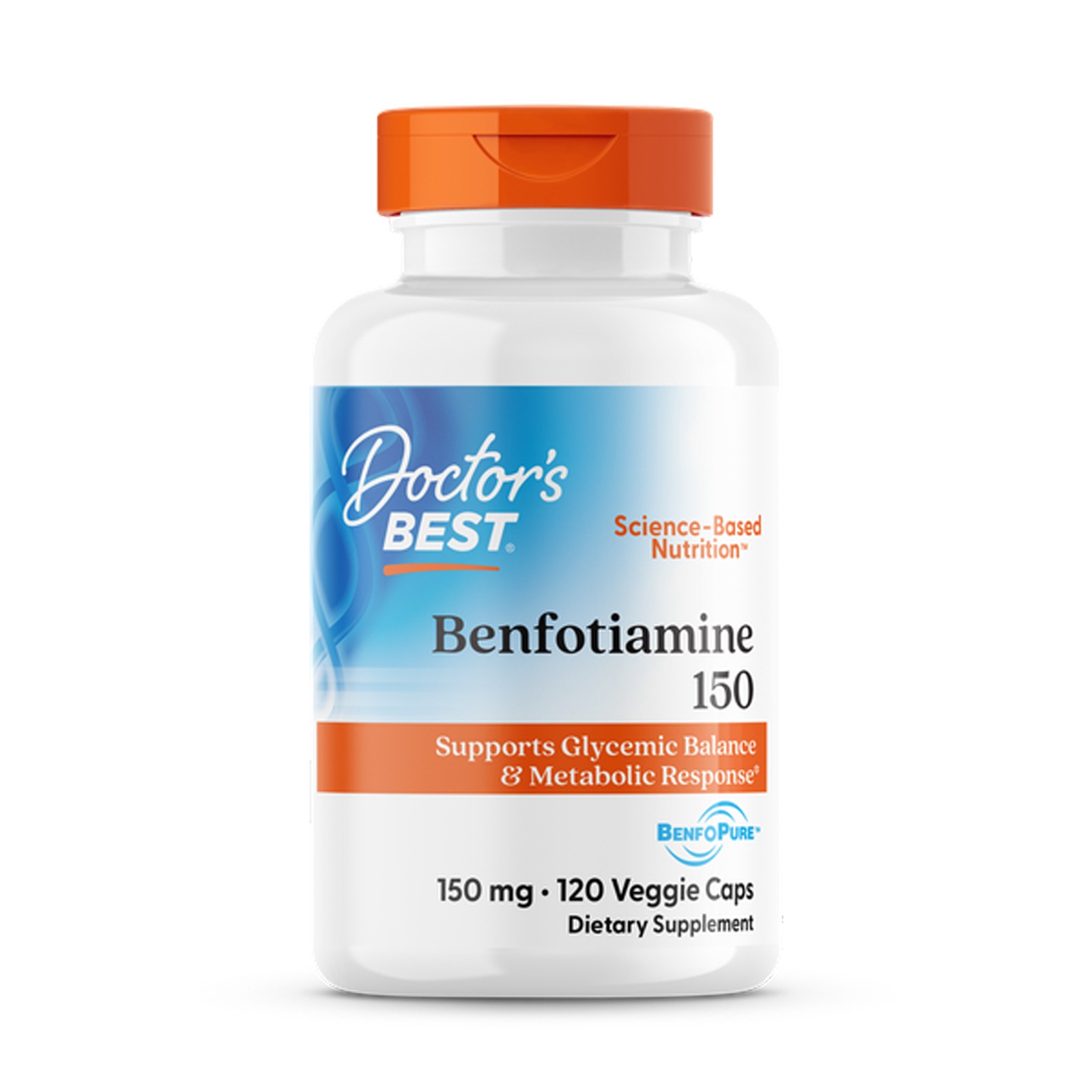 Бенфотіамін, Doctor's Best Benfotiamine 150 with BenfoPure, 150 мг, 120 вегетаріанських капсул