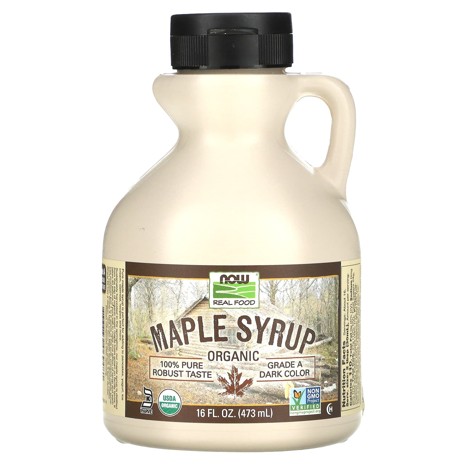 Кленовий сироп органічний, Now Foods Organic Maple Syrup Grade A Dark, 473 мл