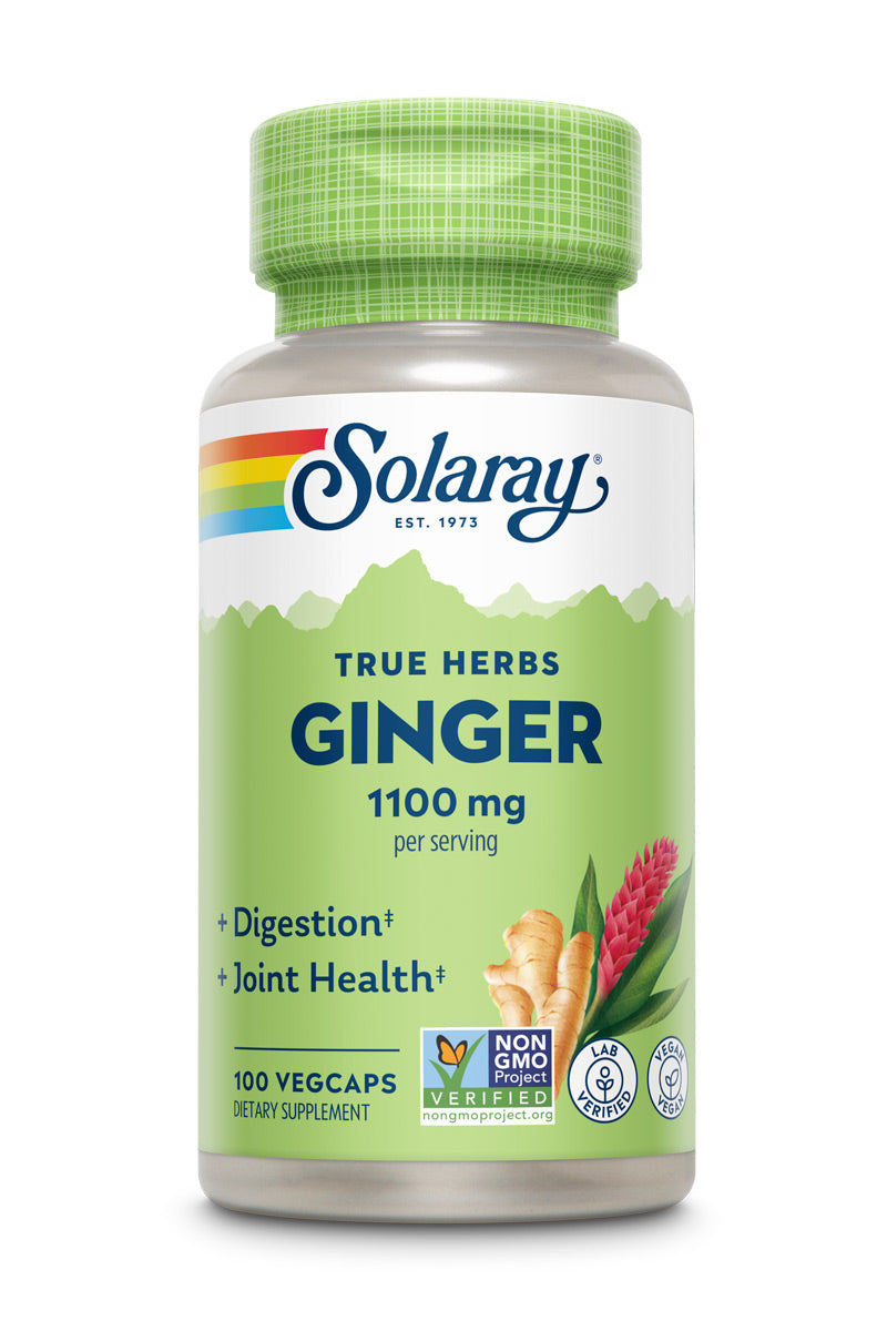 Корінь імбиру, Solaray Ginger Root, 550 мг, 100 вегетаріанських капсул