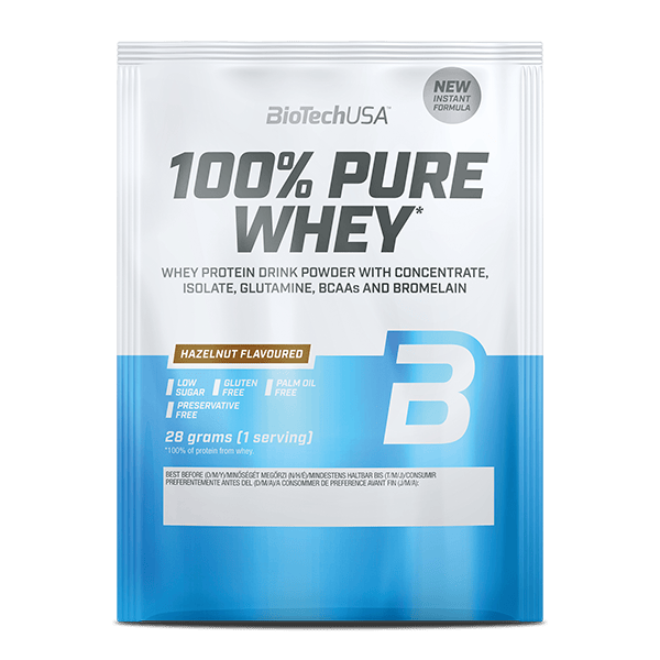 Протеїн сироватковий, BioTech 100% Pure Whey, 28 г (Лісовий горіх)
