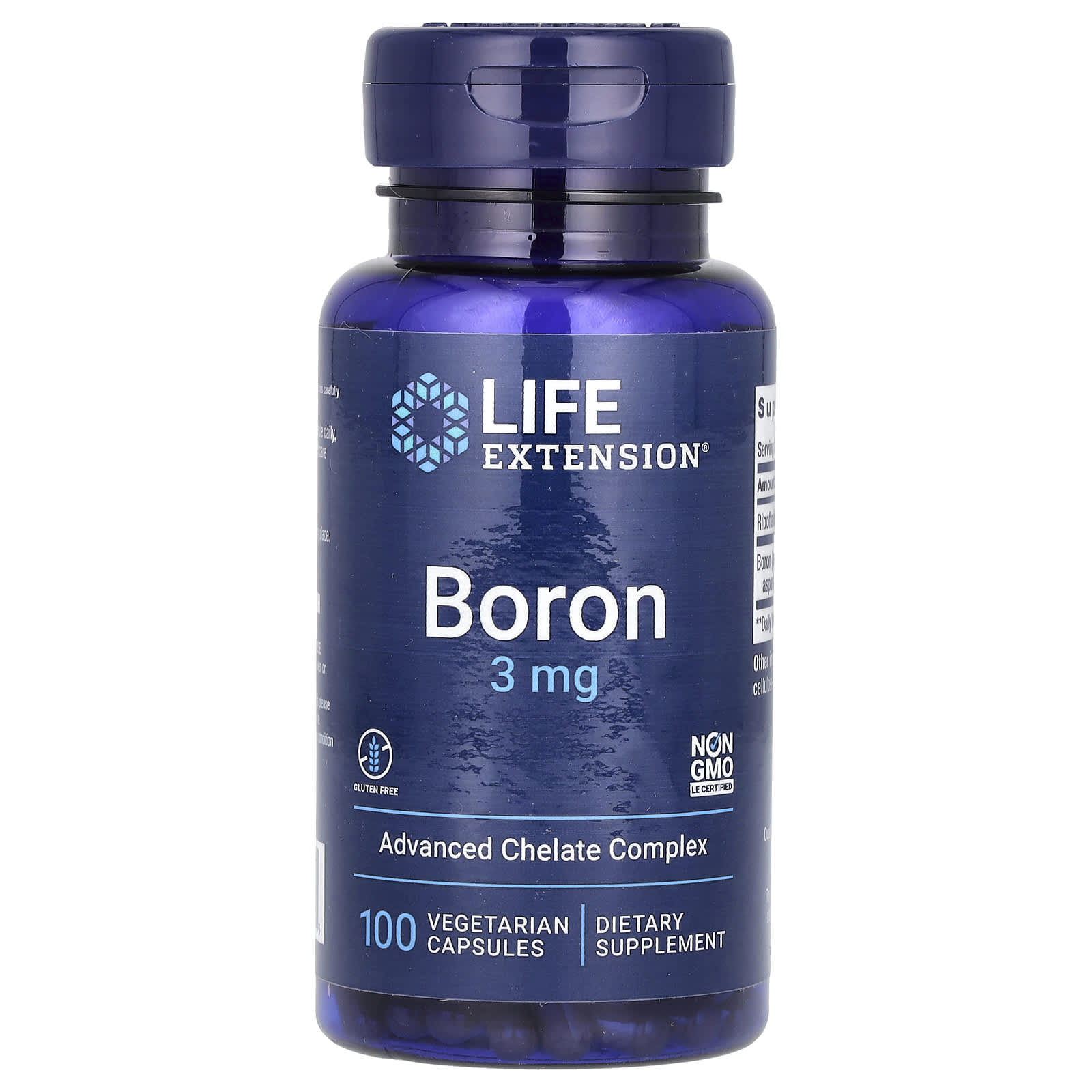 Бор, Life Extension Boron, 3 мг, 100 вегетаріанських капсул