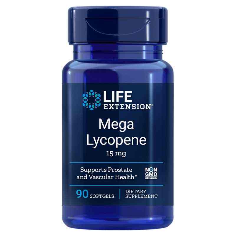 Лікопін, Life Extension Mega Lycopene, 15 мг, 90 м'яких капсул