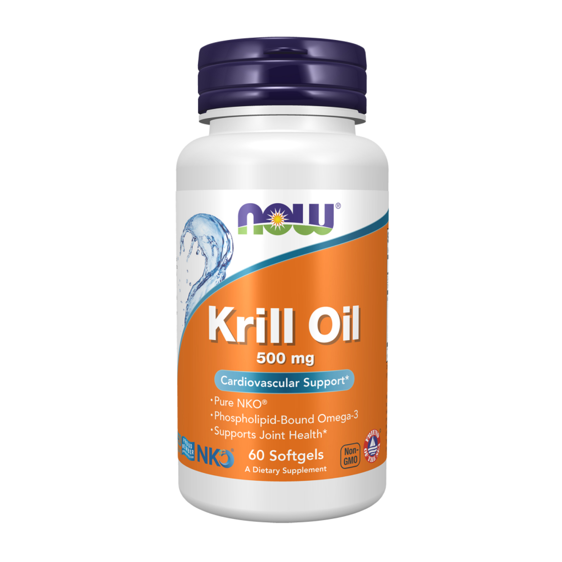 Олія криля, Now Foods Krill Oil, 500 мг, 60 м'яких капсул