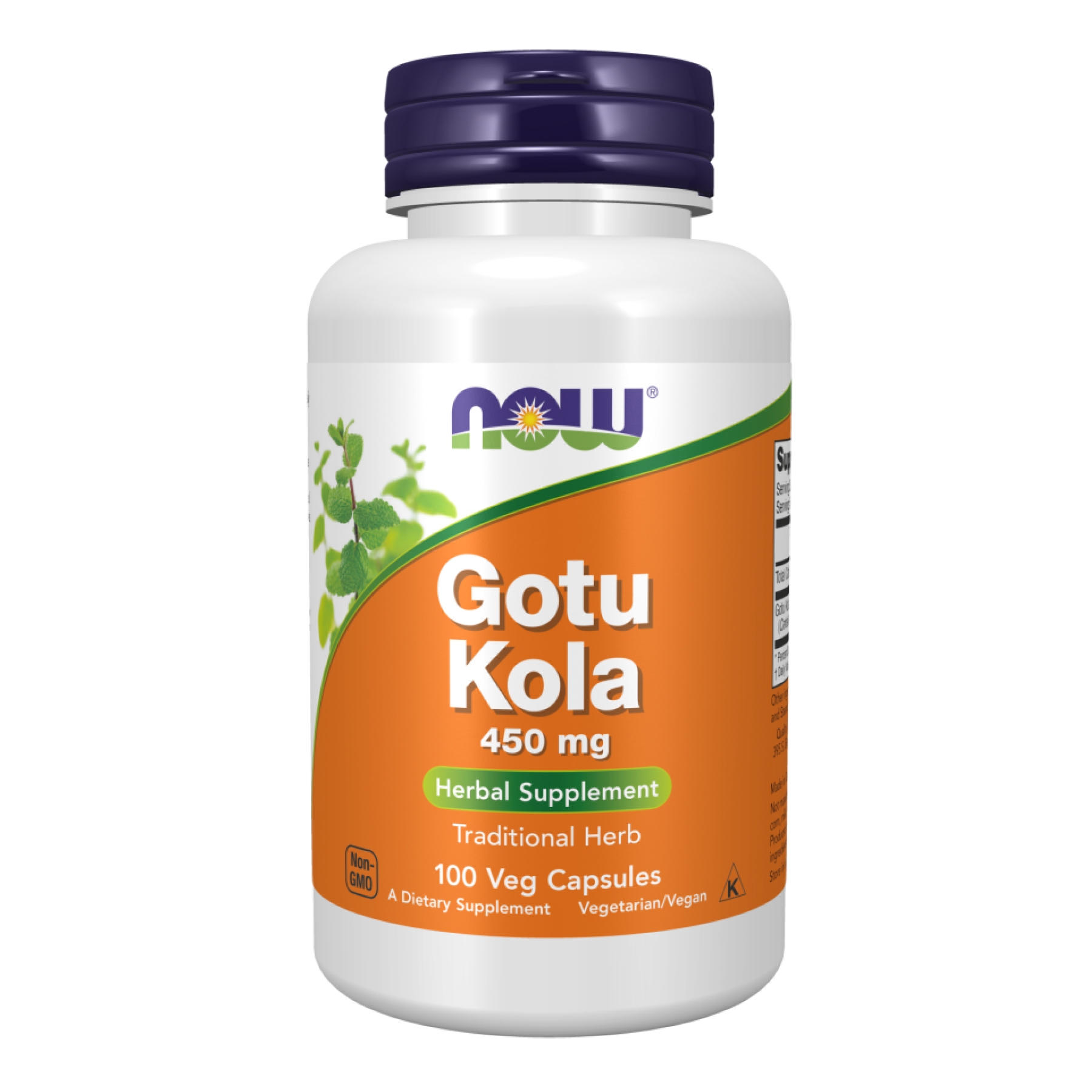 Готу Кола, Now Foods Gotu Kola, 450 мг, 100 вегетаріанських капсул