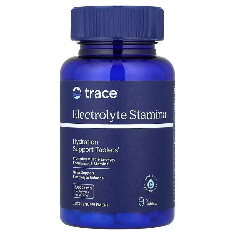 Електроліти для витривалості, Electrolyte Stamina, Trace Minerals Research, 90 таблеток