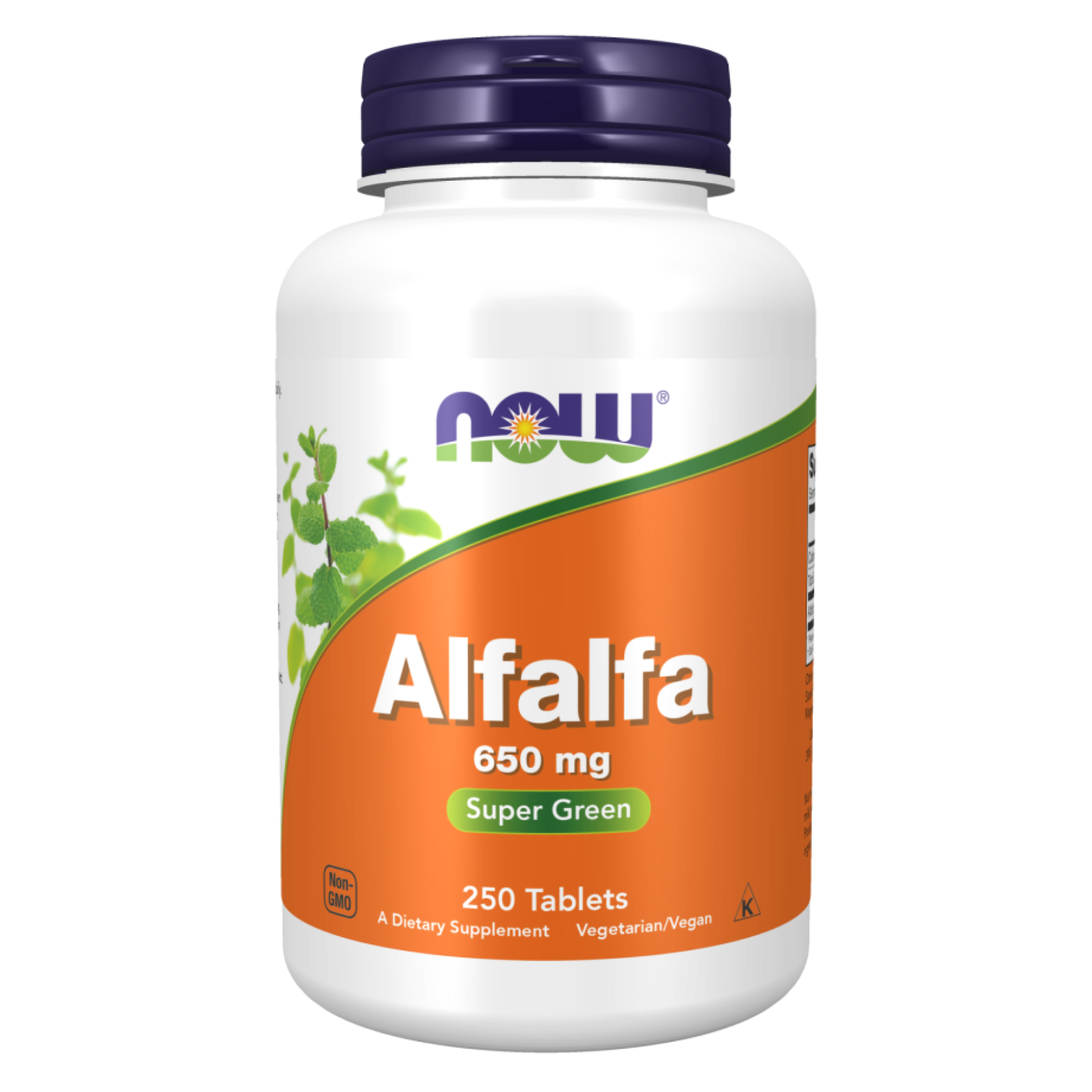 Люцерна, Now Foods Alfalfa, 650 мг, 250 таблеток