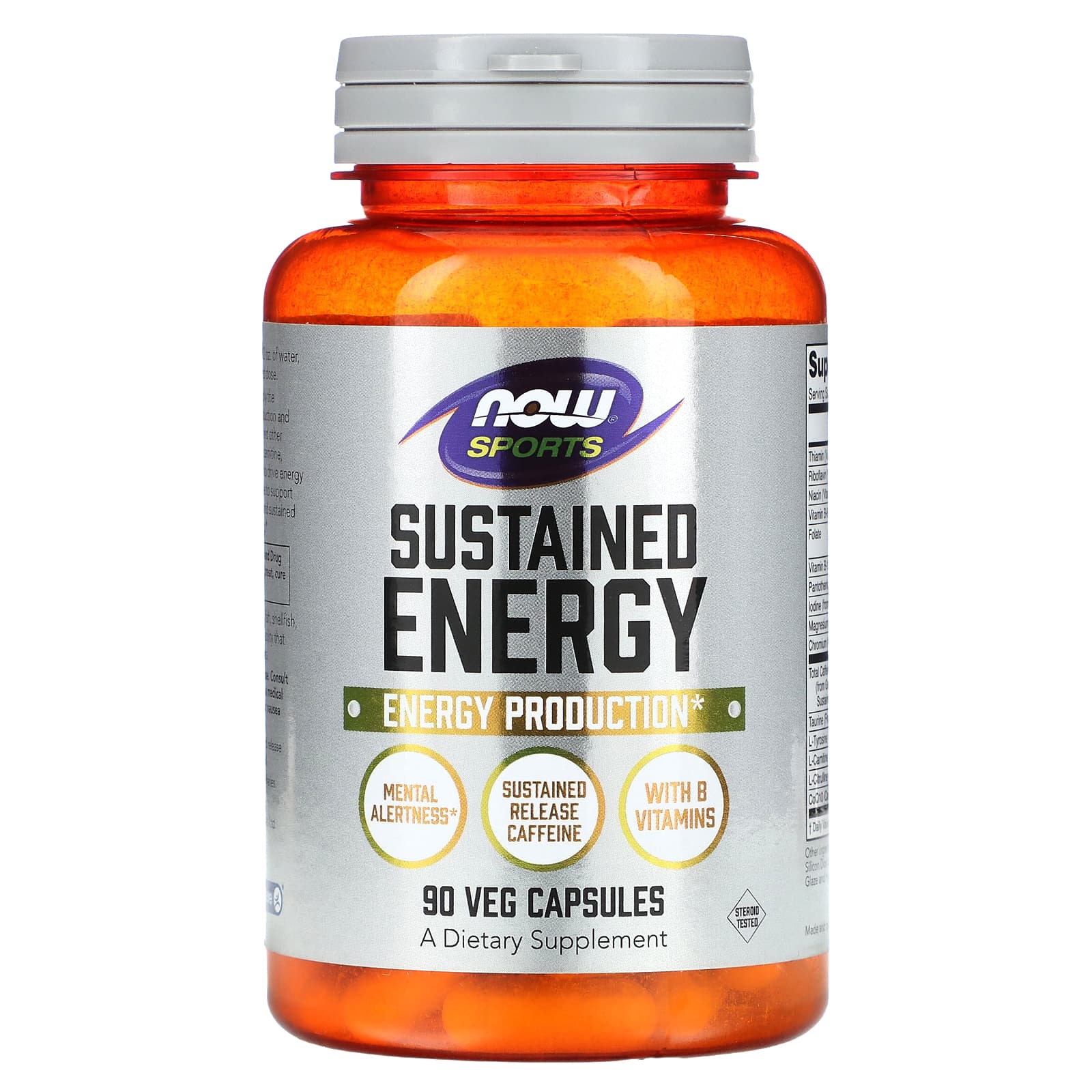 Енергетична формула, Now Foods Sustained Energy, 90 вегетаріанських капсул