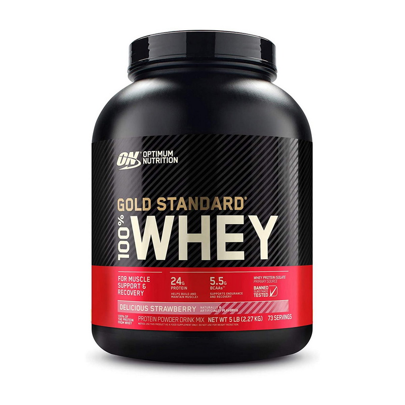 Сироватковий протеїн ізолят Optimum Nutrition (100% Whey Gold Standard) 2270 г зі смаком білого шоколаду