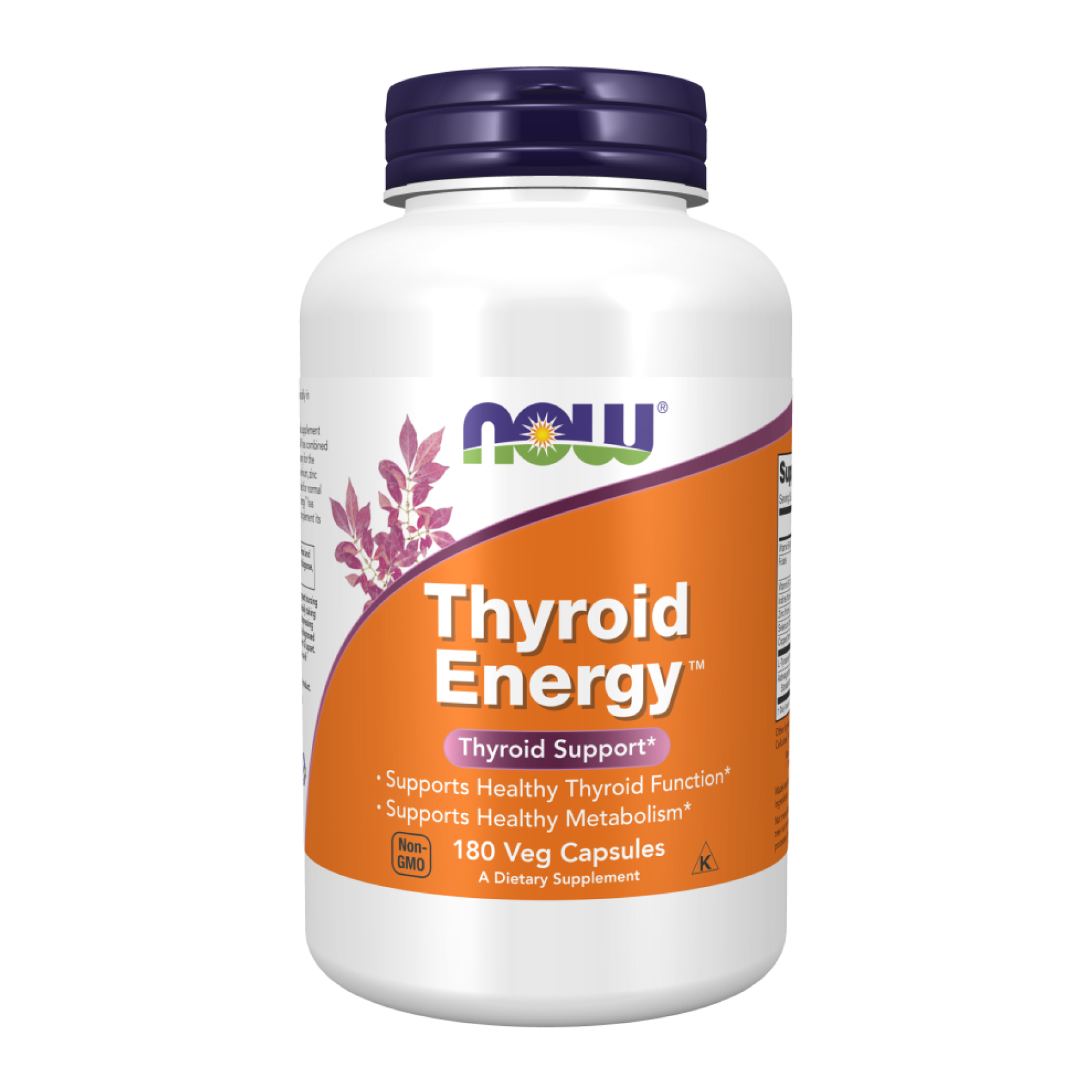 Комплекс для здоров'я щитовидної залози, Now Foods Thyroid Energy, 180 вегетаріанських капсул