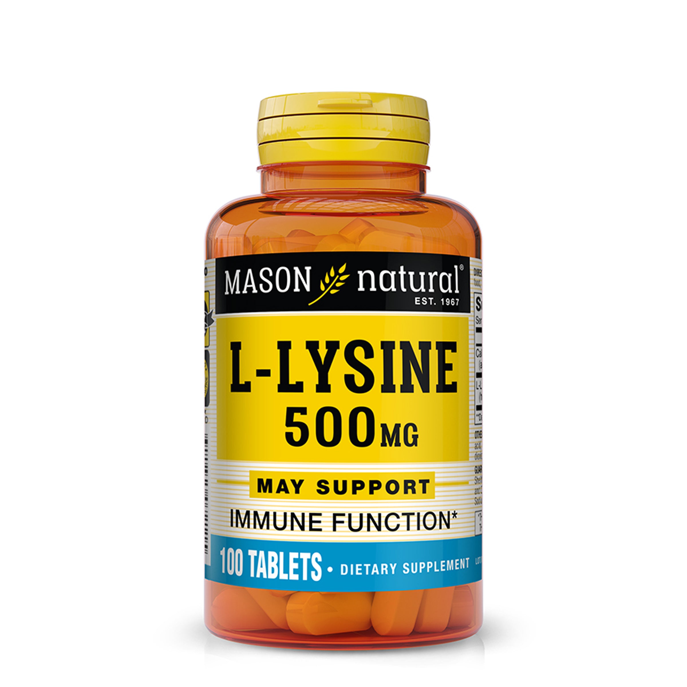 L-лізин, Mason Natural L-Lysine, 500 мг, 100 таблеток