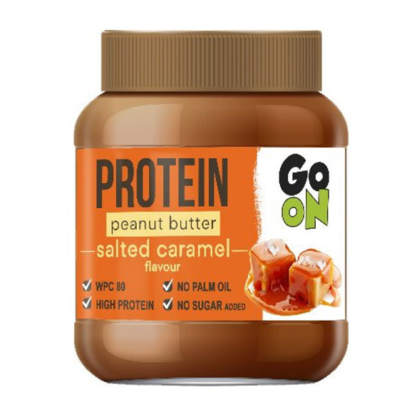 Протеїнова арахісова паста, GoOn Nutrition Protein Peanut Butter, 350 г (Солона карамель)
