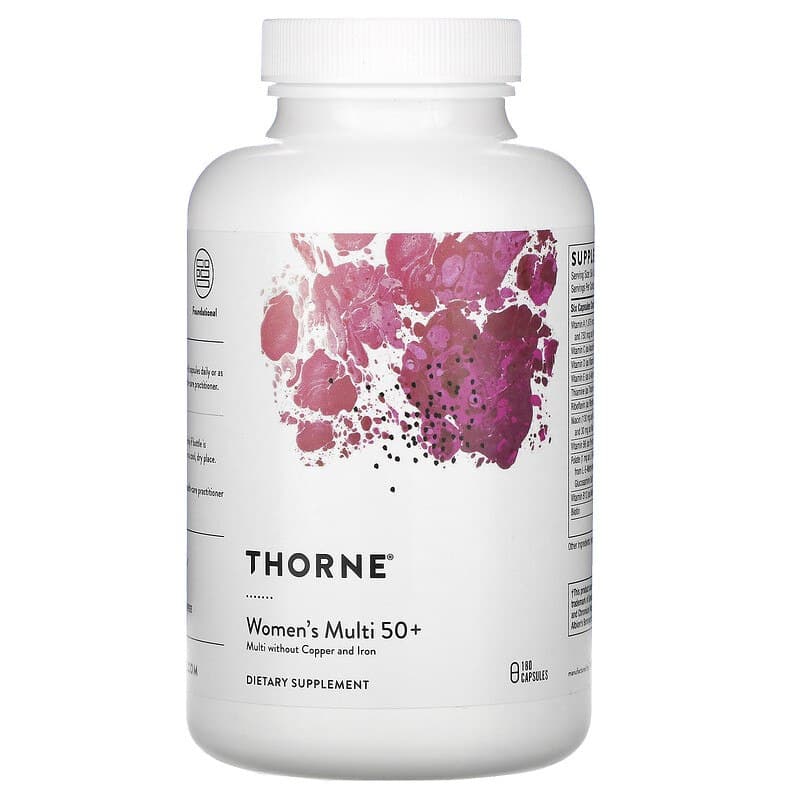 Мультивітаміни для жінок 50+, Thorne Research Women's Multi 50+, 180 капсул
