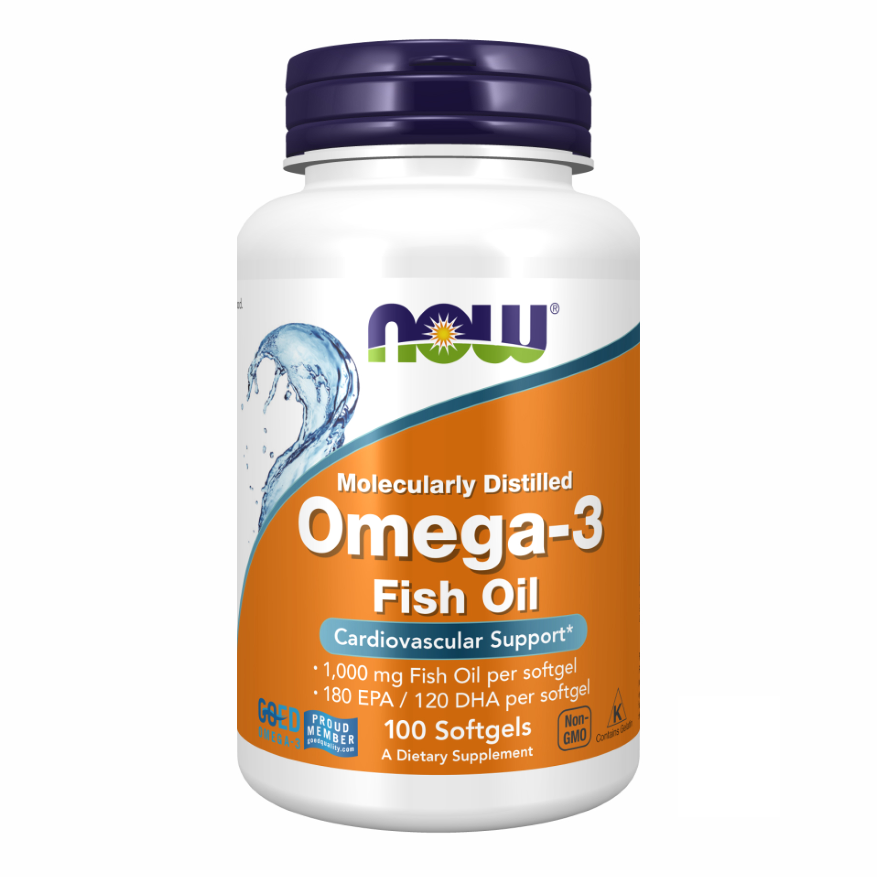 Омега-3, Now Foods Omega-3, 1000 мг, 100 м'яких капсул