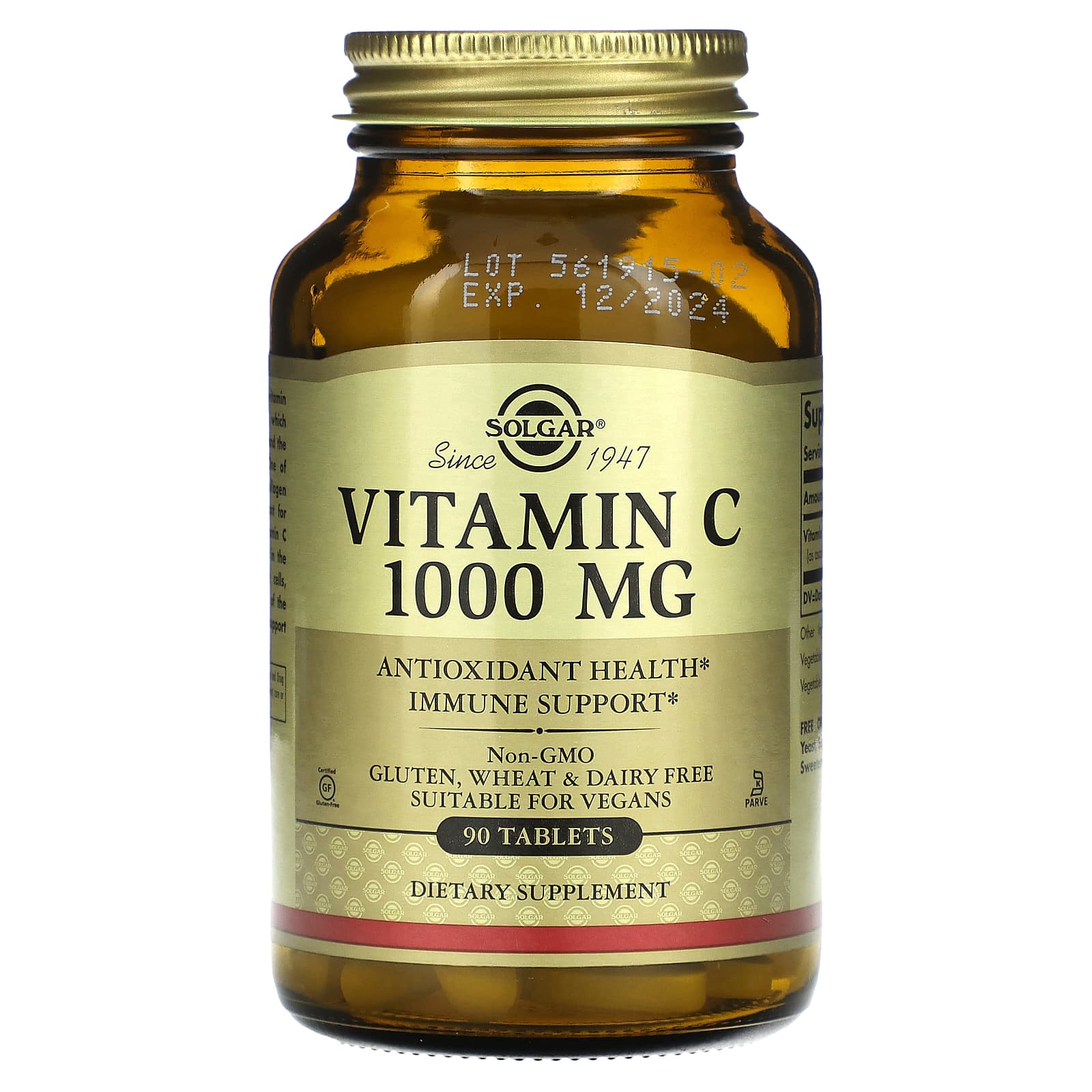 Вітамін С, Solgar Vitamin C, 1000 мг, 90 таблеток