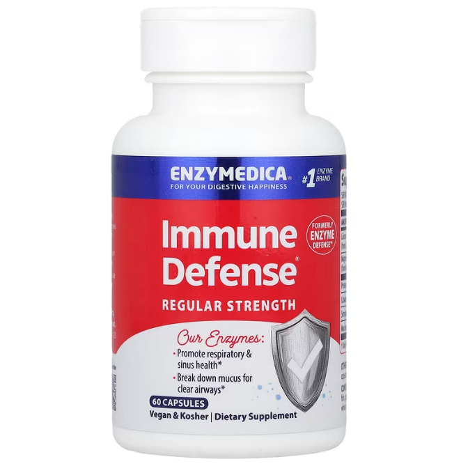 Ферменти для імунної системи, Enzymedica Immune Defense, 60 капсул